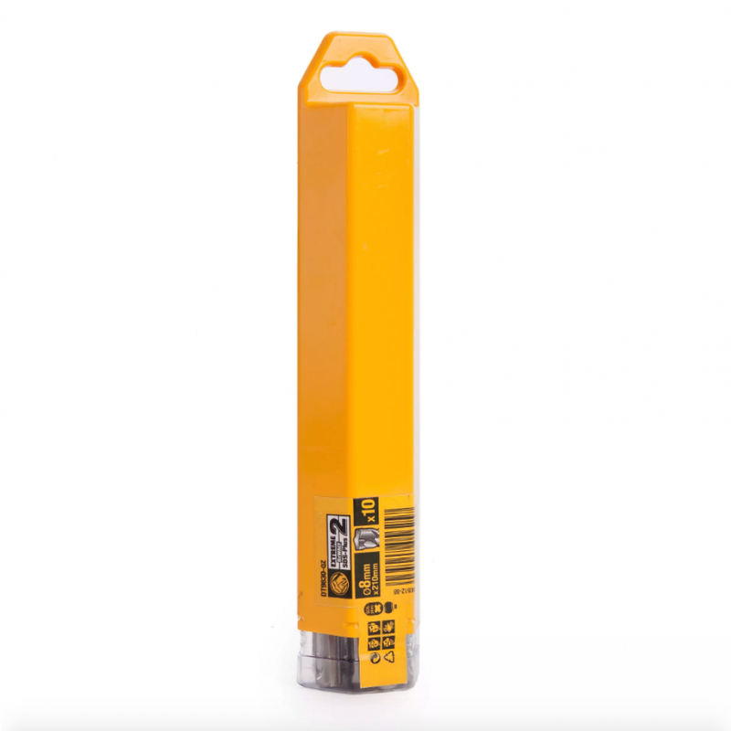 Бур DeWALT "SDS-Plus EXTREME2", 8x150x210мм, 10шт