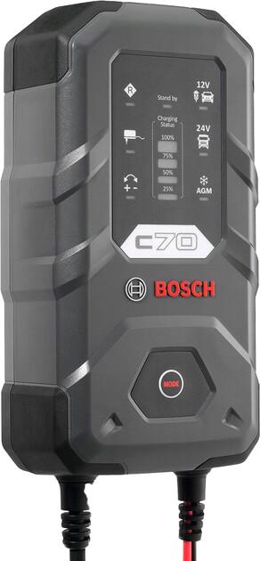 Зарядний пристрій Bosch C70, 12V/24V, 5A/10A, 14Ah-300Ah/14Ah-120Ah, свинцево-кислотний, EFB, AGM, GEL, VRLA (0189911070)