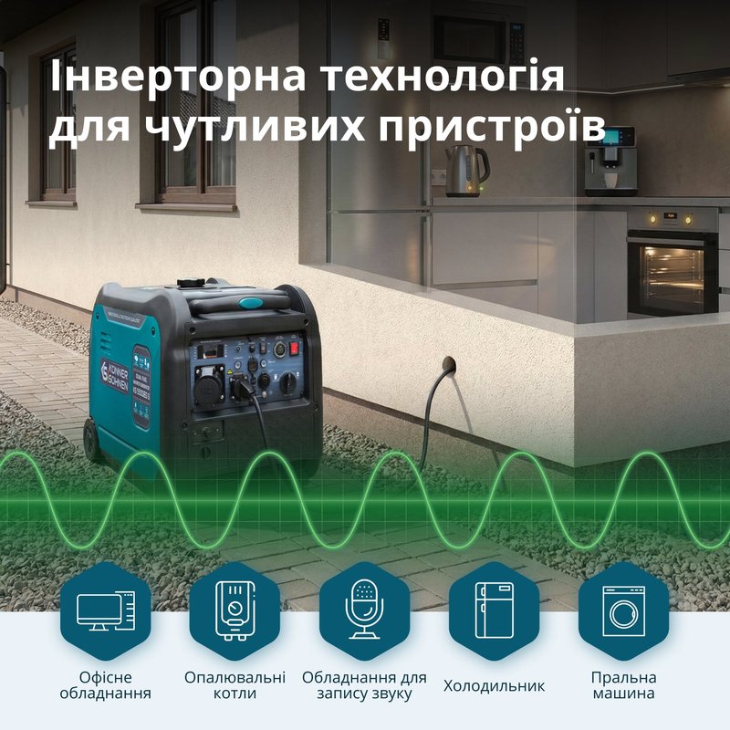Інверторний газобензиновий генератор KS 5500iEG S