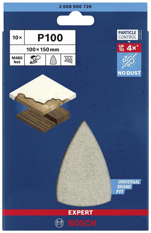 Шліфувальна сітка Bosch М480, K100, 100x150 мм, 10 шт. (2608900726)