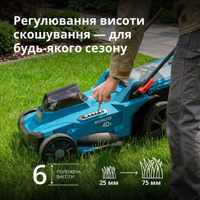 Газонокосарка акумуляторна KS 43LM-40V