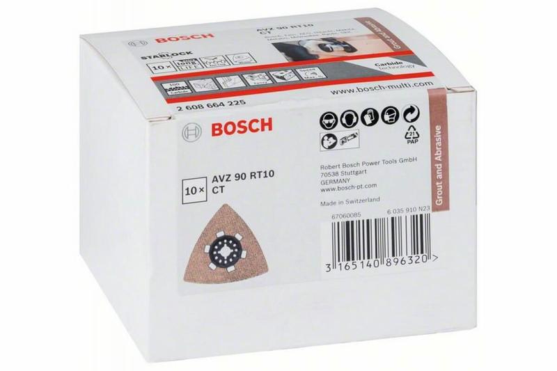 Шліфпластина Bosch Carbide AVZ 90 RT10 90 мм, P100, 10 шт. (2608664225)