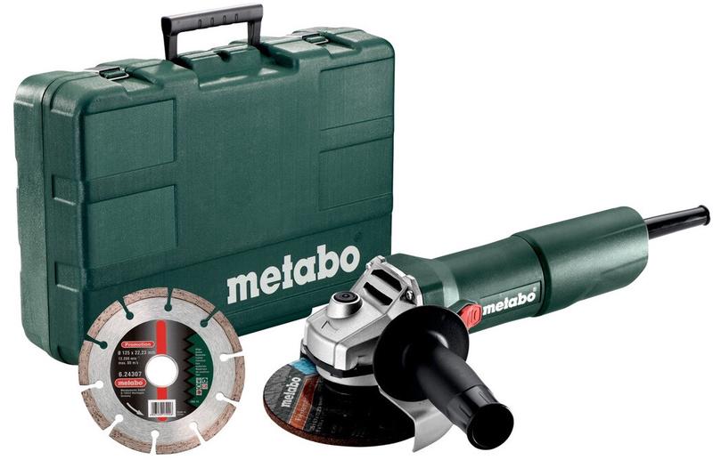 Кутова шліфувальна машина Metabo W 750-125 Set (603605690)