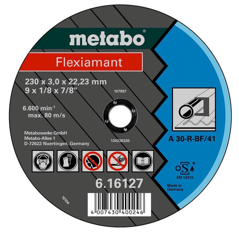 Круг відрізний Metabo Flexiamant Standart A 30-R 230x3х22.2 мм (616127000)