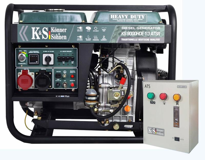 Дизельний генератор Konner Sohnen KS 9000HDE-1/3 ATSR + Блок автоматики