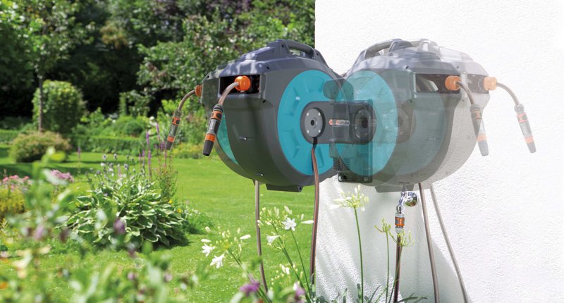 Котушка зі шлангом Gardena 35 Roll-Up Automatic настінна (08024-20)