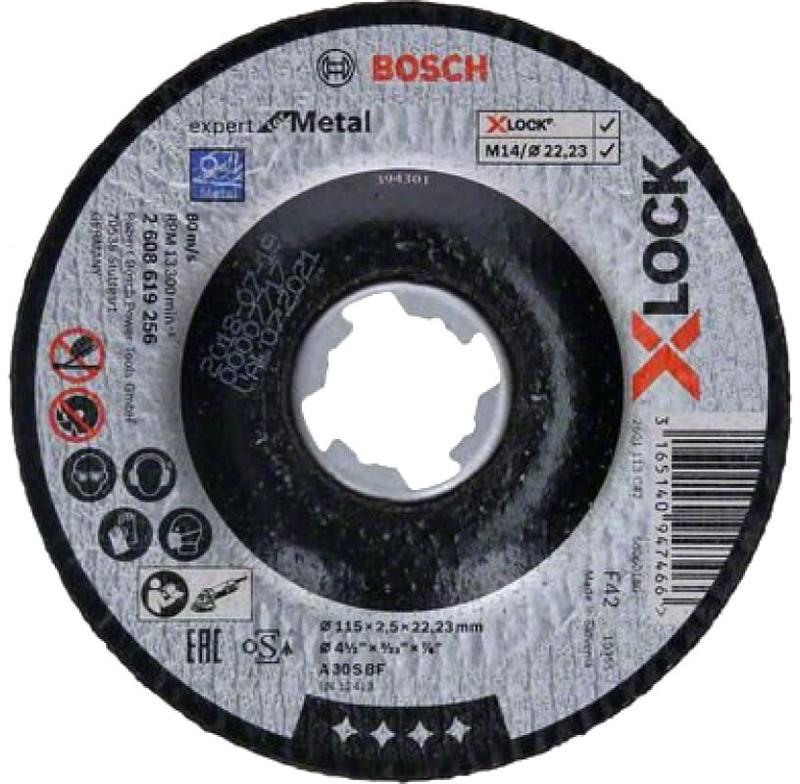 Відрізний диск Bosch X-LOCK Expert for Metal 115x2.5x22.23 мм (2608619256)