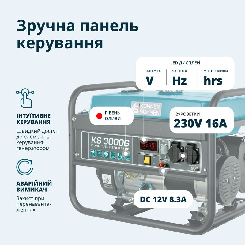 Генератор газобензиновий «Könner & Söhnen» KS 3000G