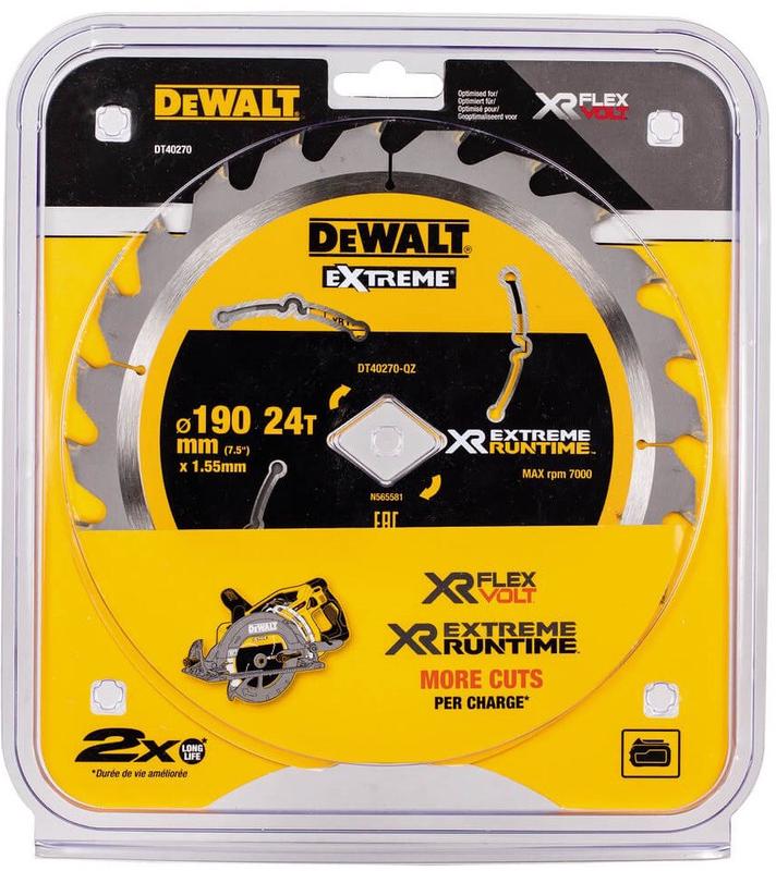 Диск пильний DeWALT XR Flexvolt Extreme c ромбовидної посадкою DT40270