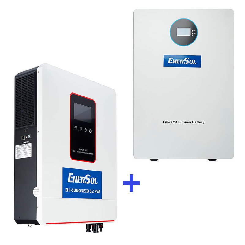 Інвертор гібридний EnerSol EHI-SUNONECO6.2KW+EB-SK-51.2V200Ah