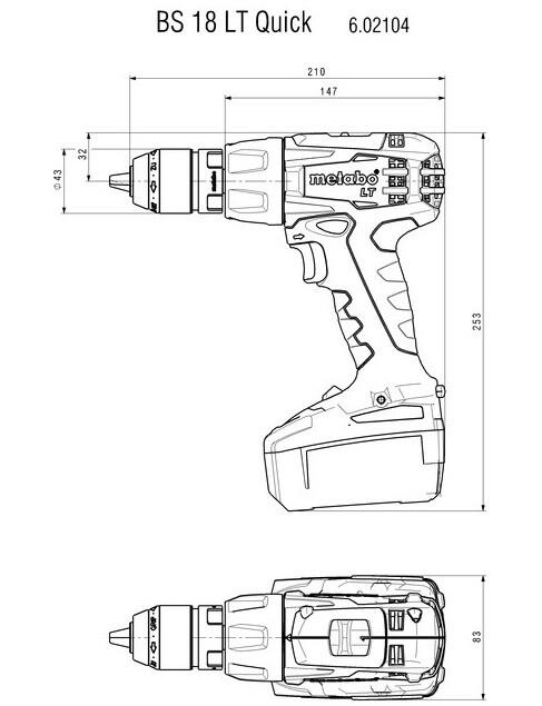 Акумуляторний шурупокрут Metabo BS 18 LT Quick LiHD 2x4.0 Ah (602104800)
