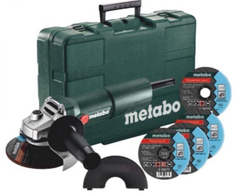 Кутова шліфувальна машина Metabo W 750-125 Set (603605680)