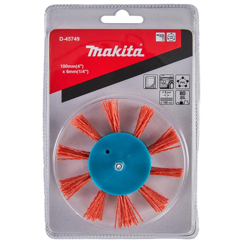 Нейлонова пелюсткова щітка Makita для грубої очистки 100x6 мм (D-45749)