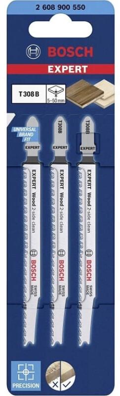 Пиляльні полотна Bosch Expert Т308В Wood JSB, 3 шт. (2608900550)