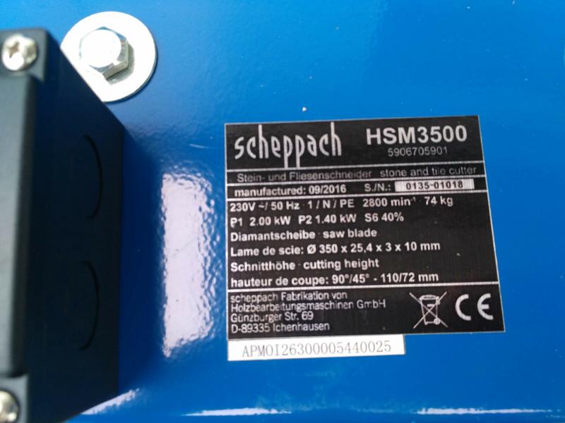 Верстат для різання каменю Scheppach HMS 3500