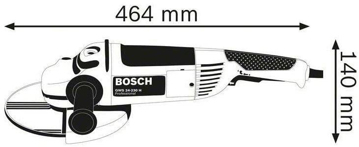 Кутова шліфмашина Bosch GWS 24-230 H (0601884L03)