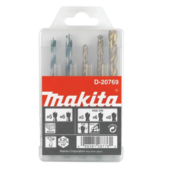Набір свердел Makita по металу/дереву (D-20769) 5 шт