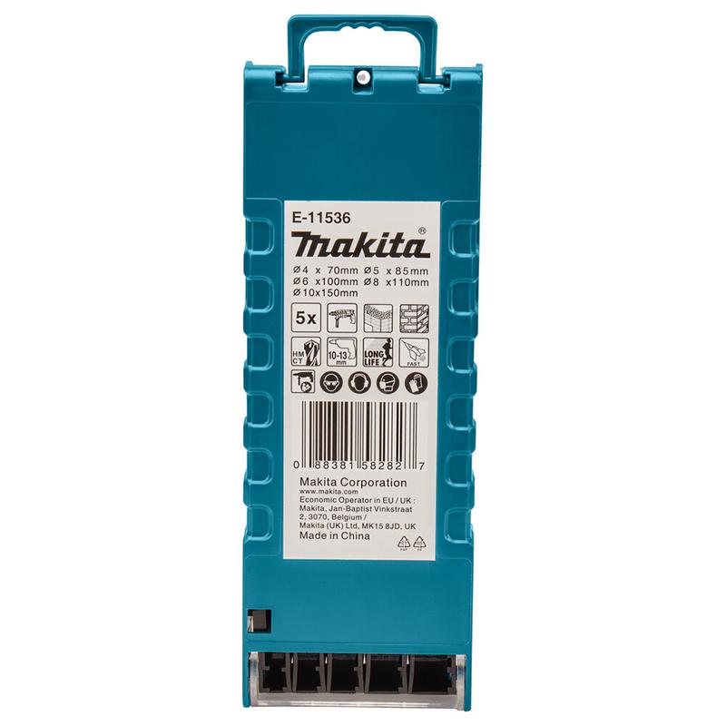 Набір свердел Makita по бетону 5 шт. (E-11536)