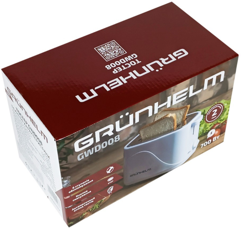 Тостер Grunhelm GWD008