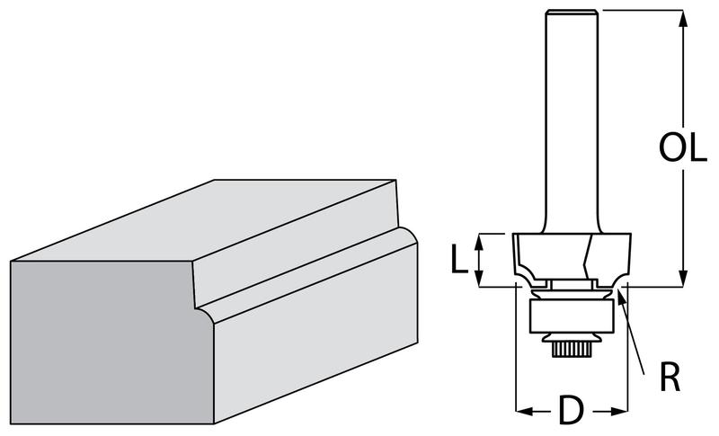 Фреза для круглих фасок Makita D-48418