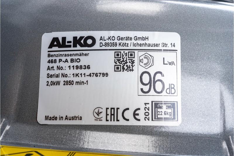 Газонокосарка бензинова Al-ko BIO 468 P-A Silver (119836)