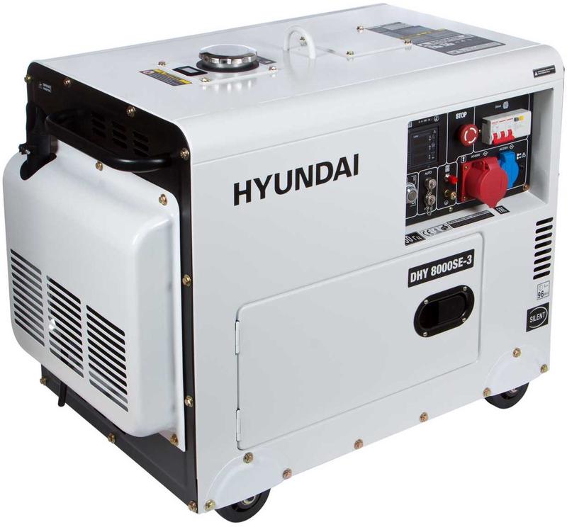 Дизельний генератор Hyundai DHY 8000SE-3