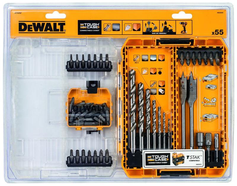 Набір універсальний DeWALT, 56 шт, кейс Tough Case (DT70757)
