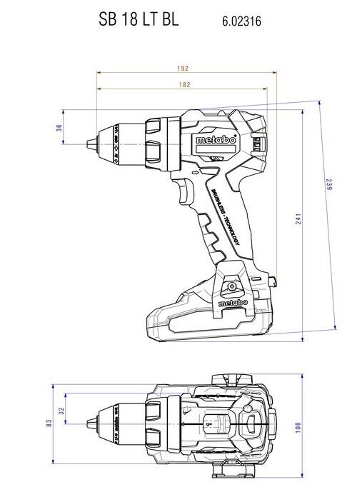 Акумуляторний ударний шурупокрут Metabo SB 18 LT BL LiHD 2x4.0 Ah (602316800)