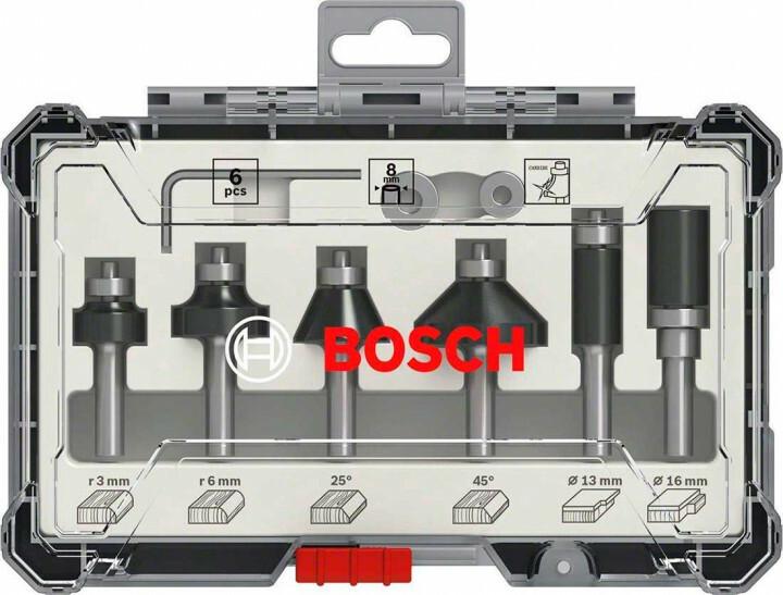 Набір кромок фрез Bosch з хвостовиком 8 мм, 6 шт. (2607017469)