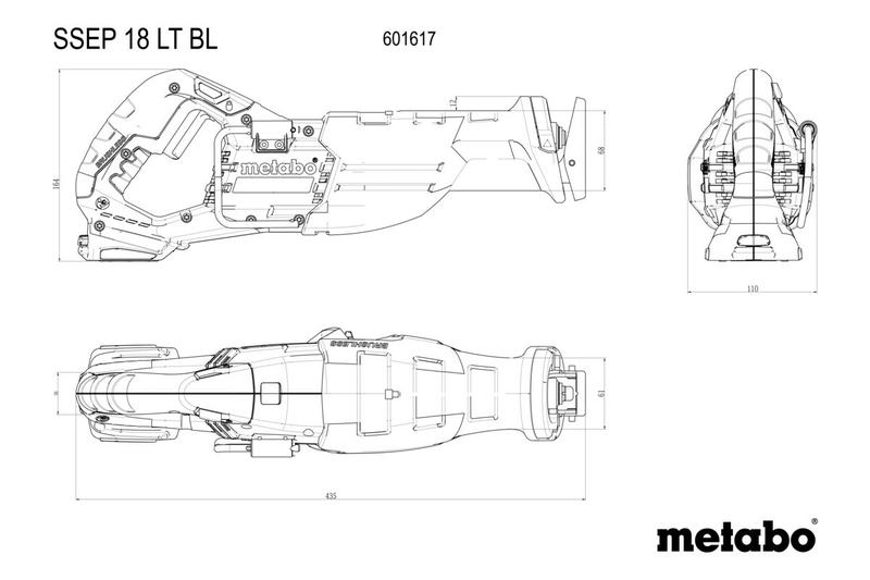 Акумуляторна шабельна пилка Metabo SSEP 18 LT BL (601617840) (без АКБ та ЗП)