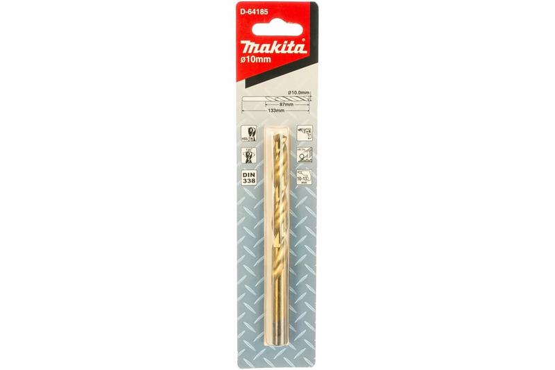 Свердло по металу Makita HSS-TiN 10х133 (D-64185)