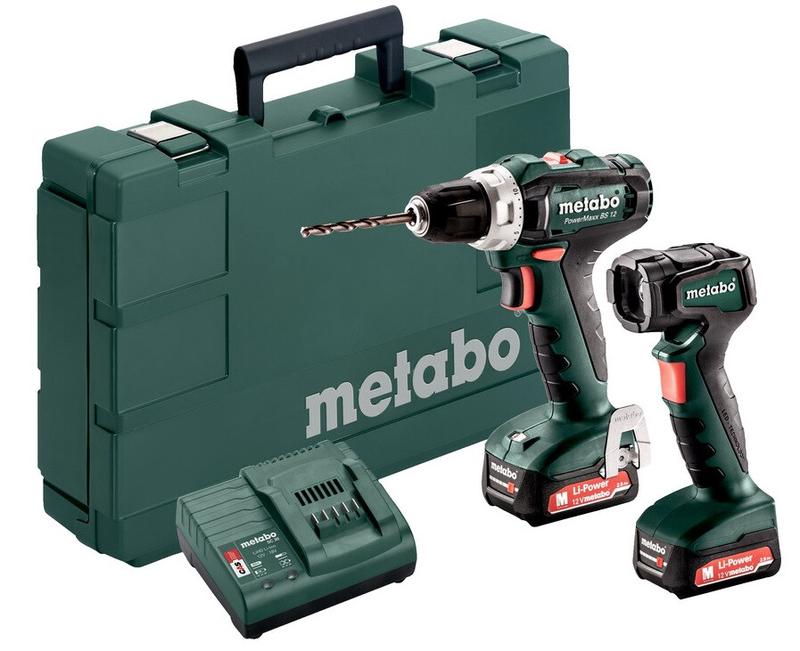 Акумуляторний шурупокрут Metabo PowerMaxx BS 12 V BS Basic Set + ULA, 2x2.0Ah (601036900)