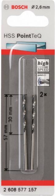 Свердло Bosch 2 HSS PointTeQ 2.6 мм, 2 шт (2608577157)