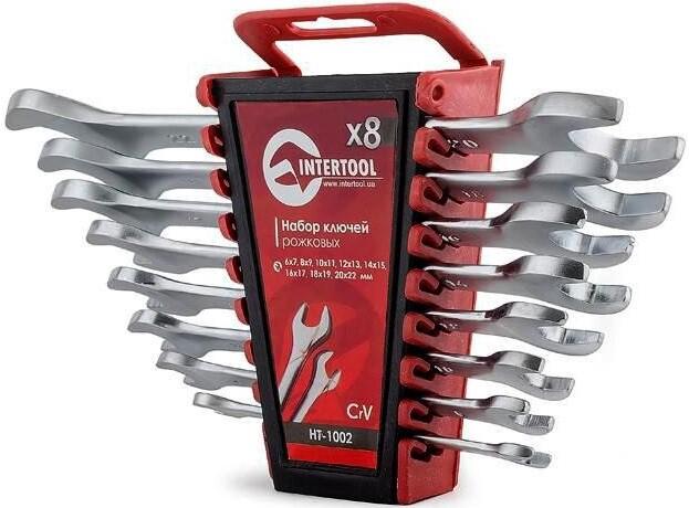 Набір комбінованих ключів Intertool 6х22 мм, 8 шт CrV (HT-1002)