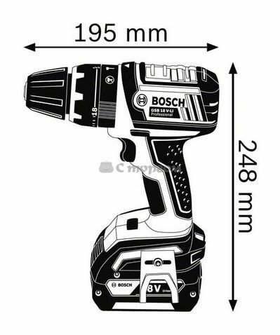 Акумуляторний ударний дриль-шурупокрут Li-Ion Bosch GSB 18 V-LI (060186710F)