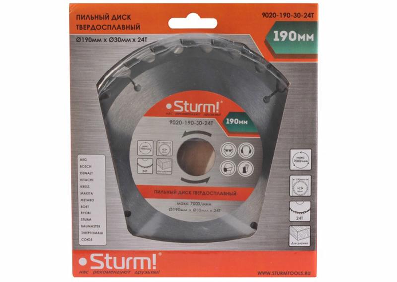 Диск пильний Sturm 9020-190-30-24T