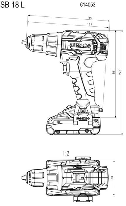 Акумуляторний ударний дриль Metabo SB 18 L (614053500)