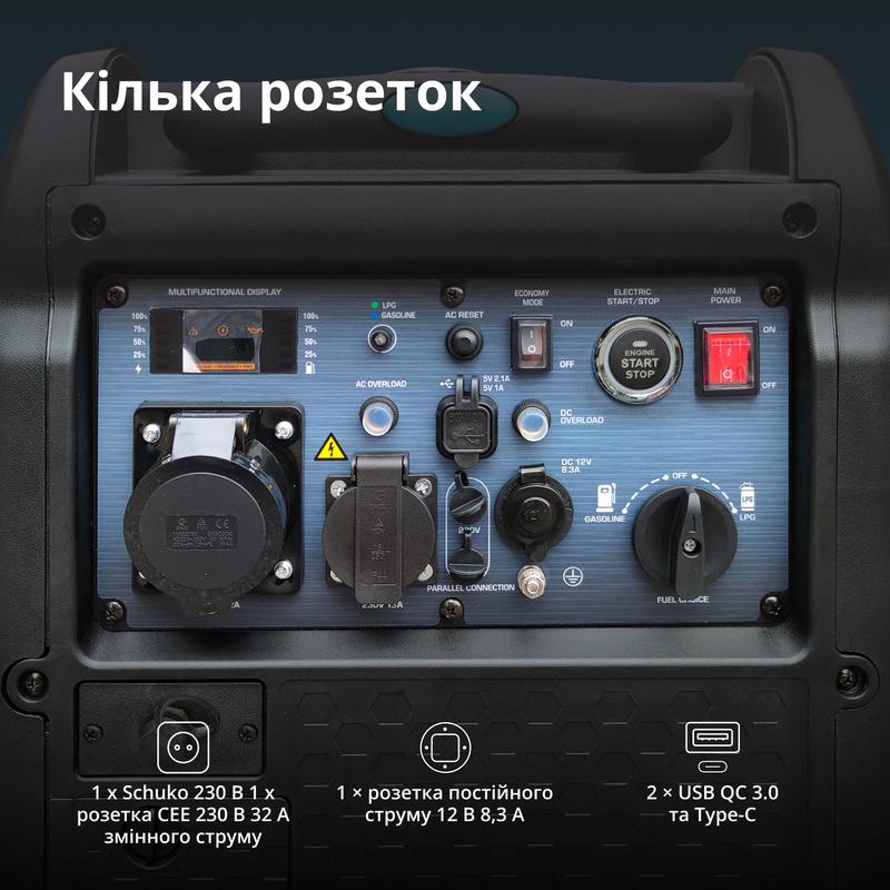 Інверторний газобензиновий генератор KS 5500iEG S