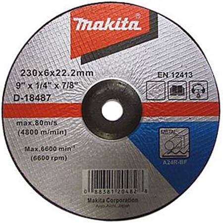 Шліфувальний диск Makita по металу 230х6 24R (D-18487)