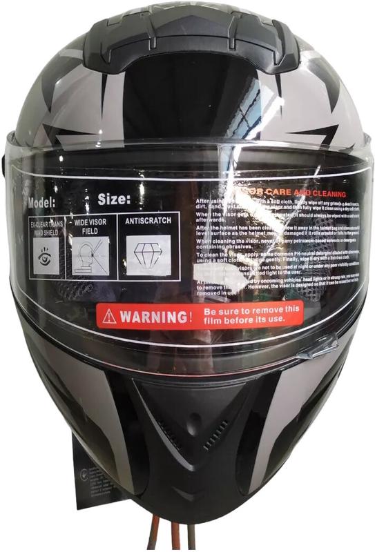 Мотошолом FORTE M61D чорно-сірий, розмір M (125210)