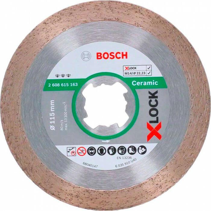 Алмазний диск Bosch X-LOCK Best for Ceramic 115x22.23x1.8x10 мм (2608615163)