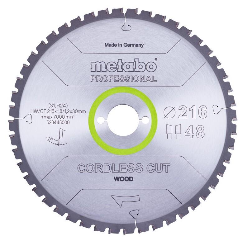 Диск пильний Metabo CordlessCutProf 216x30 28WZ 5neg (628444000)