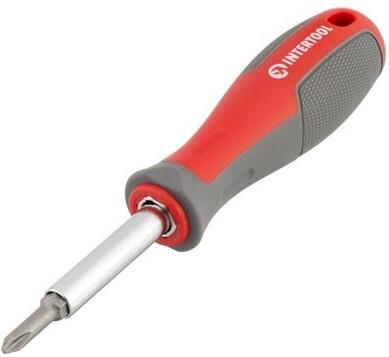 Викрутка Intertool 6 в 1 з двосторонніми змінними насадками (VT-3341)