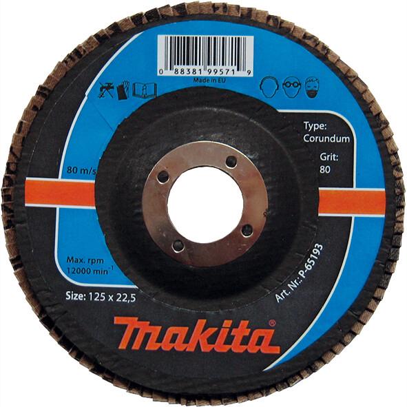 Пелюстковий шліфувальний диск Makita 150х22.23 К120 корунд  (P-65246)