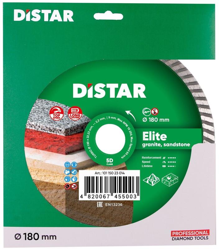 Алмазний диск Distar 1A1R Turbo 180x2,4x9x22,23 Elite (10115023014)