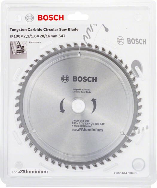 Пильний диск Bosch ECO ALU / Multi 190x20 / 16 54 зуб. (2608644390)