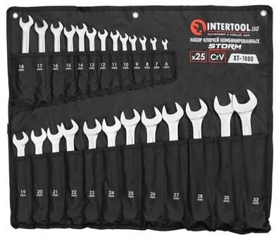 Набір ключів комбінованих Intertool STORM 6х28х30х32 мм DIN3113 (XT-1000)