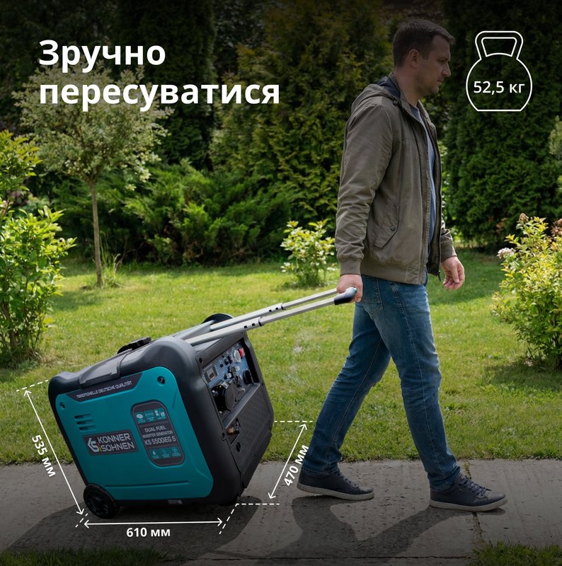Інверторний газобензиновий генератор KS 5500iEG S