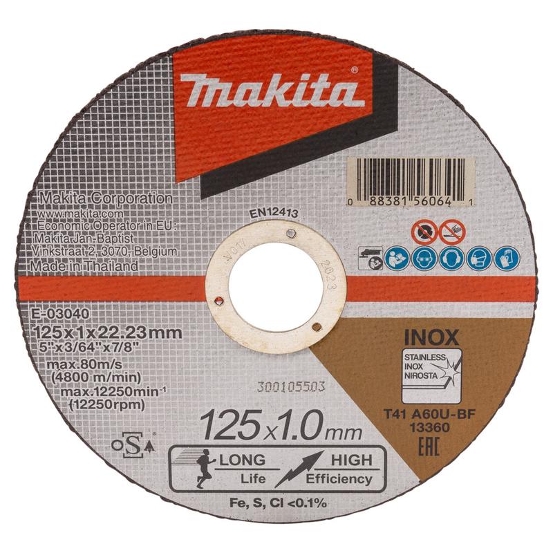 Відрізний диск Makita 125x1.0x22.23 (E-03040)