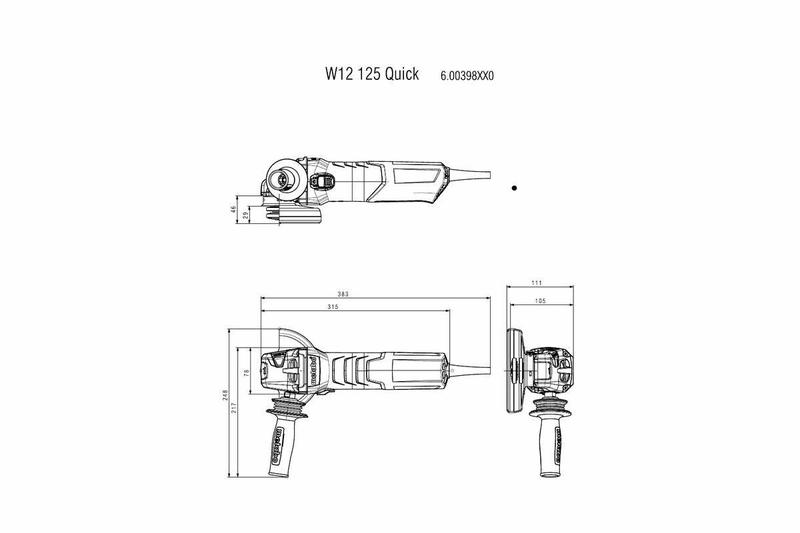 Болгарка Metabo W 12-125 Quick (600398000)